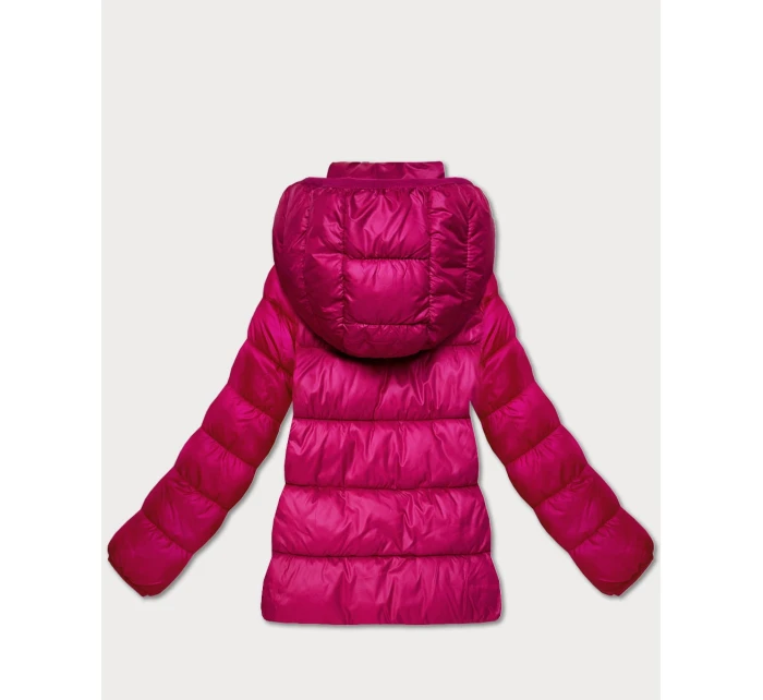 Dámská prošívaná zimní bunda ve fuchsijové barvě v délce k model 21758399 - HONEY WINTER