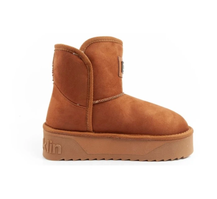 D.Franklin dámské sněhule zimní módní kožešinové zateplené boty hnědé dámské
