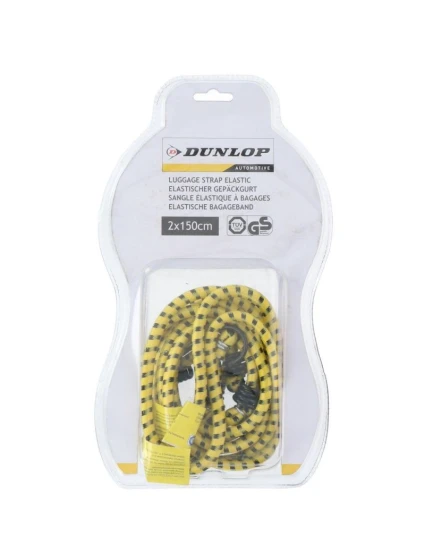 Montážní pásky na zavazadla DUNLOP DÉLKA 150 cm 2 ks ŽLUTÁ