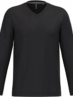 Kariban K 358 Pánské tričko do V s dl. rukávem 20.K358 black