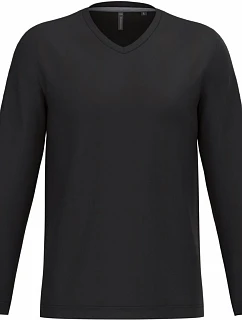 K 358 Pánské tričko do V s dl. rukávem model 22507718 black - Kariban