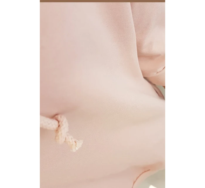 Šaty s kapucí a delšími zády tmavě pudrově růžové Šaty s kapucí a delšími zády tmavě pudrově růžové