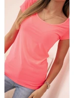 Dámská klasická bavlněná blůza s krátkým rukávem modrá