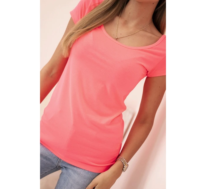 Dámská klasická bavlněná blůza s krátkým rukávem modrá