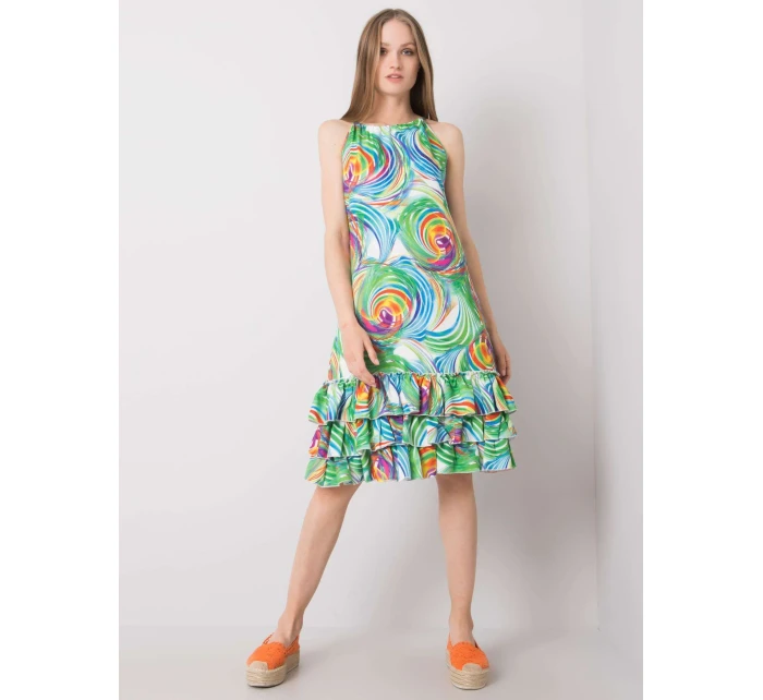 Šaty CHA SK 0852.89P bílá zelená