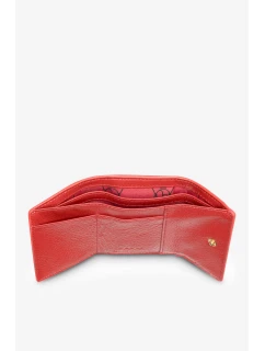 Dámská malá peněženka z přírodní kůže se zvířecím vzorem Nobo červená