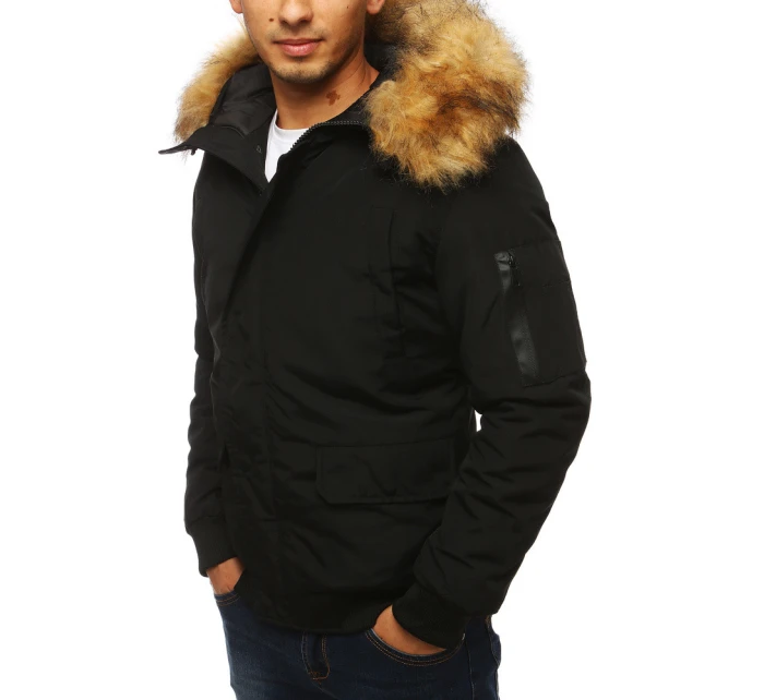 Pánská zimní bunda černá FashionStreet TX3940 Pánská zimní bunda černá FashionStreet TX3940