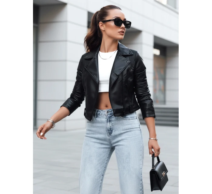 Dámská kožená bunda ramones NEGRA black FashionStreet TY4163