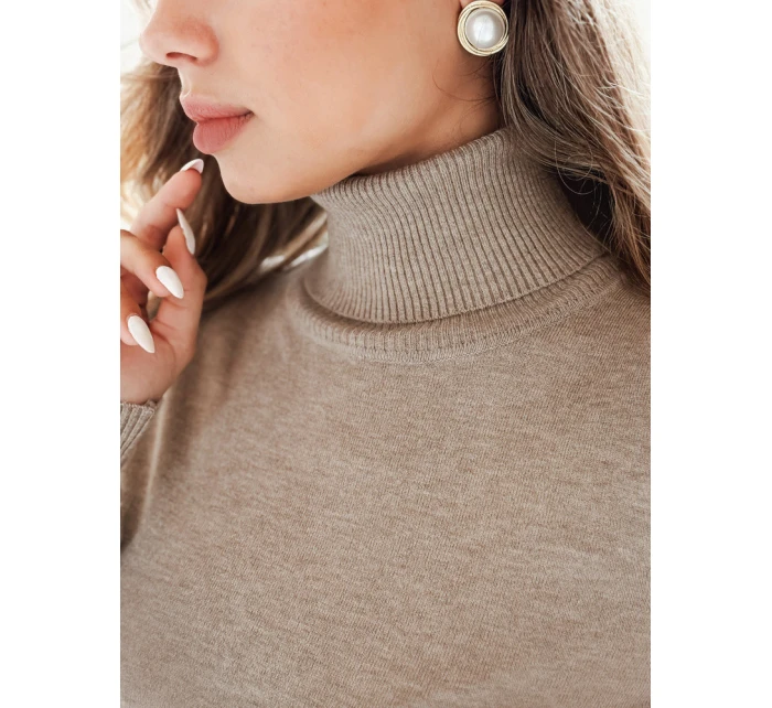Dámský svetr s rolákem beige Dstreet model 21990936 - FashionStreet
