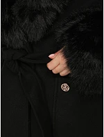 Płaszcz damski z odpinanym czarny model 22404894 - FashionStreet Płaszcz damski z odpinanym czarny model 22404894 - FashionStreet