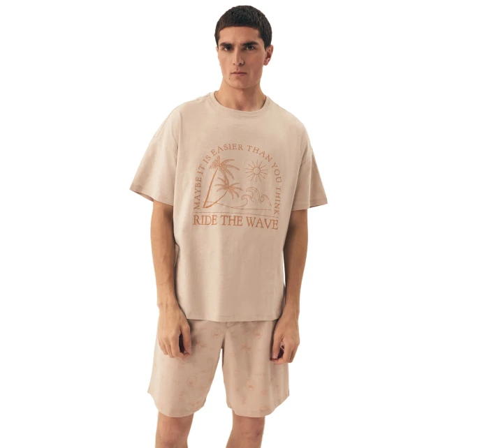 Pánské pyžamo 42604 Sand - HENDERSON