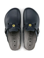 Dámské dřeváky Birkenstock Boston ESD Blue z přírodní kůže úzké úzké (0061388) Dámské dřeváky Birkenstock Boston ESD Blue z přírodní kůže úzké úzké (0061388)