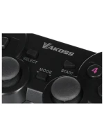 VAKOSS BEZDRÁTOVÝ USB GAMEPAD S DUÁLNÍM NÁRAZEM, PC/PS3, DIGITÁLNÍ A ANALOGOVÝ REŽIM, GP-4705BK ČERNÝ VAKOSS BEZDRÁTOVÝ USB GAMEPAD S DUÁLNÍM NÁRAZEM, PC/PS3, DIGITÁLNÍ A ANALOGOVÝ REŽIM, GP-4705BK ČERNÝ