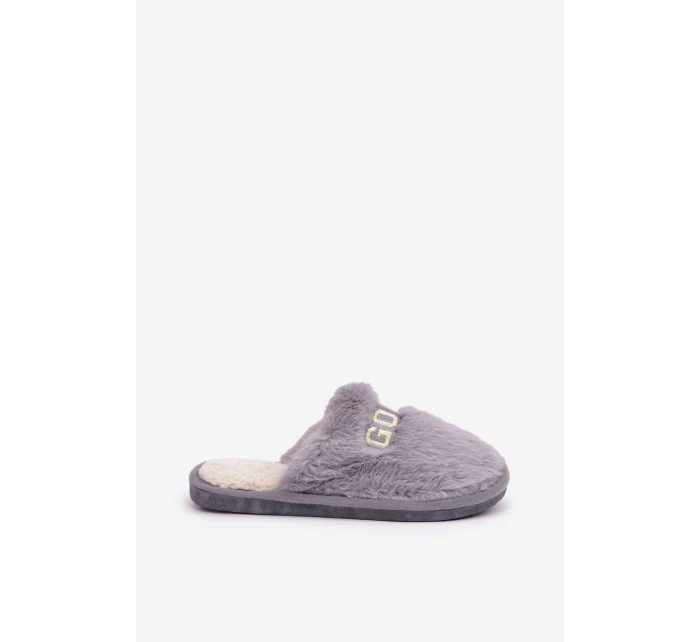 Dámské Pantofle S Kožíškem A Šedé model 21681746 - Boto Dámské Pantofle S Kožíškem A Šedé model 21681746 - Boto