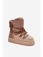 Dámské sněhové boty s kožíškem DFSH370012 Béžová - DFranklin Dámské sněhové boty s kožíškem DFSH370012 Béžová - DFranklin