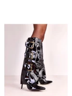 Kozačky na podpatku model 222360 Solea Kozačky na podpatku model 222360 Solea