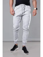Světle šedé pánské teplákové kalhoty (68XW01-2)