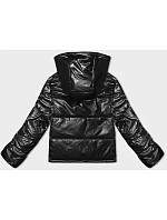 Krátká černá dámská oversize bunda model 21246262 - J.STYLE Krátká černá dámská oversize bunda model 21246262 - J.STYLE