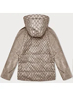 Přechodová bunda nadměrné velikosti z kombinovaných materiálů Vaston camel (F-23729-2#) Přechodová bunda nadměrné velikosti z kombinovaných materiálů Vaston camel (F-23729-2#)