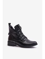 Nízké boty s podšívkou na zip s ozdobou černé model 21672290 - Boto