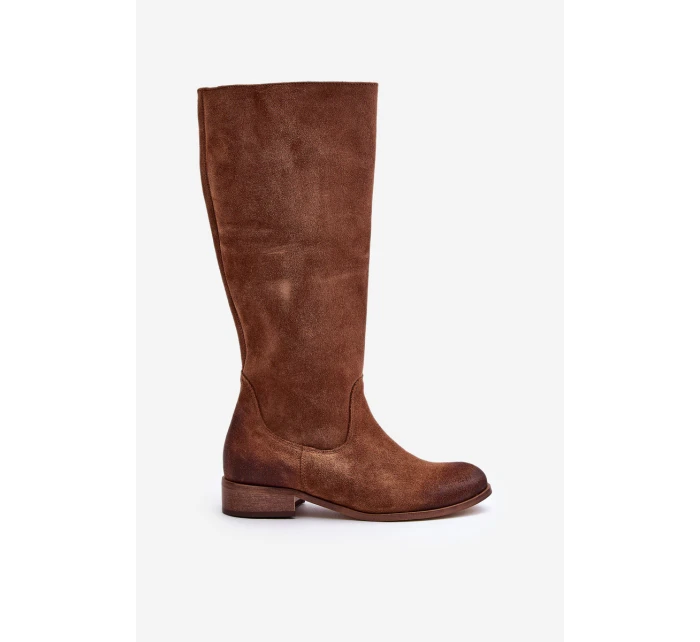 Dámské Semišové Kozačky Do Na Lewski Hnědé model 21672668 - Zazoo Dámské Semišové Kozačky Do Na Lewski Hnědé model 21672668 - Zazoo