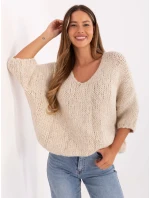 Jumper IT SW 7703.70 světle béžový