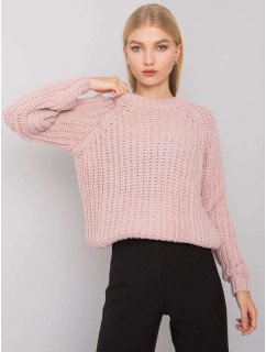 RUE PARIS Světle růžový pletený svetr