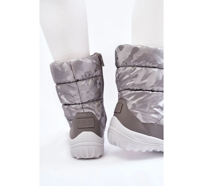 Dámské vysoké boty do sněhu Big Star KK274600 šedé Dámské vysoké boty do sněhu Big Star KK274600 šedé