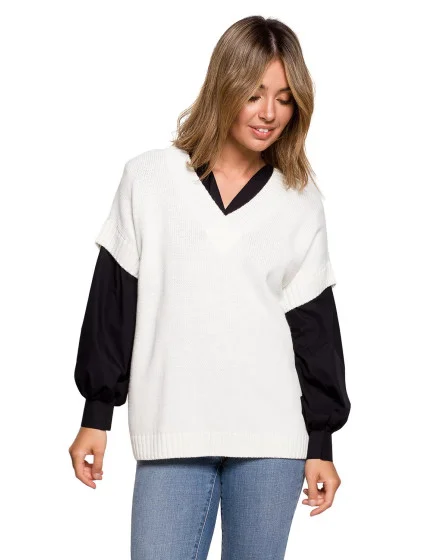 Dámská vesta BK076 ecru - BEwear