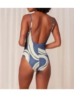 Dámské jednodílné plavky Summer Allure OP 01 modré/ecru - Triumph