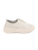 Praktické dámské Jasnobeżowy polobotky platforma Praktické dámské Jasnobeżowy polobotky platforma