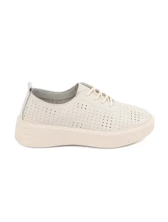 Praktické dámské Jasnobeżowy  polobotky platforma