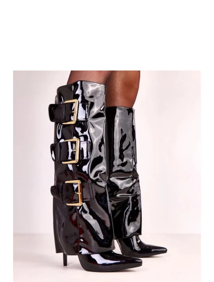 Kozačky na podpatku model 222360 Solea Kozačky na podpatku model 222360 Solea