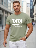 Koszulka męska z nadrukiem na  bawełniana zielona model 22217812 - FashionStreet
