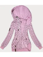 Růžová sportovní mikina s kapucí a se vzorem vlaštovek (2309) Růžová sportovní mikina s kapucí a se vzorem vlaštovek (2309)