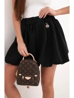 Dámská viskózová sukně balónová s gumou v pase černá