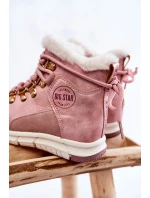 Dětské zateplené kozačky na zip Big Star model 21599161 Růžove - Big Star Shoes Dětské zateplené kozačky na zip Big Star model 21599161 Růžove - Big Star Shoes