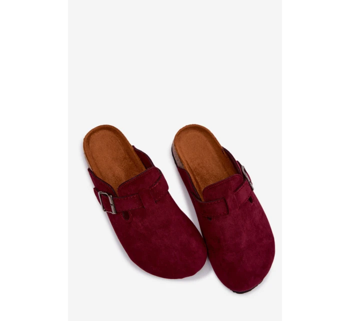 Dámské chodítka s přezkou Bordó Delirisse Dámské chodítka s přezkou Bordó Delirisse