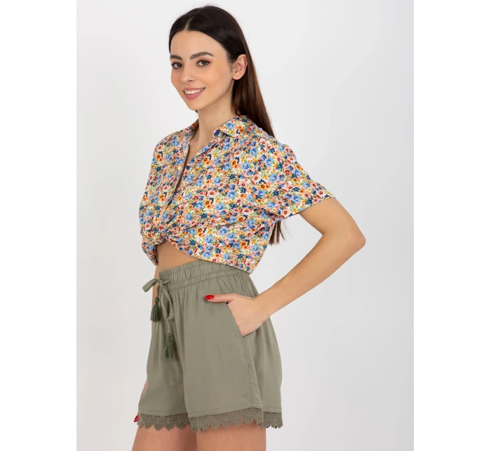 Dámské šortky D73760M62233KB khaki - FPrice