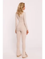 M817 Žebrovaný korzetový top s dlouhými rukávy - pískový M817 Žebrovaný korzetový top s dlouhými rukávy - pískový