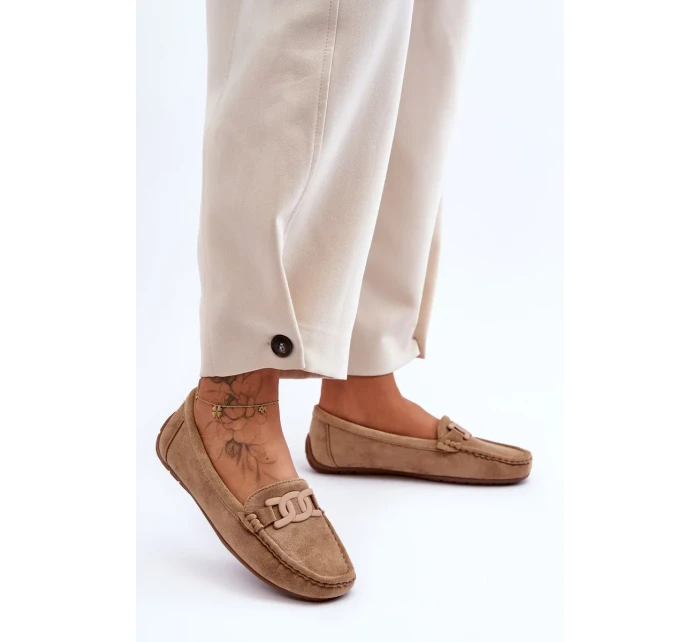 Dámské módní semišové mokasíny hnědé Rabell Dámské módní semišové mokasíny hnědé Rabell
