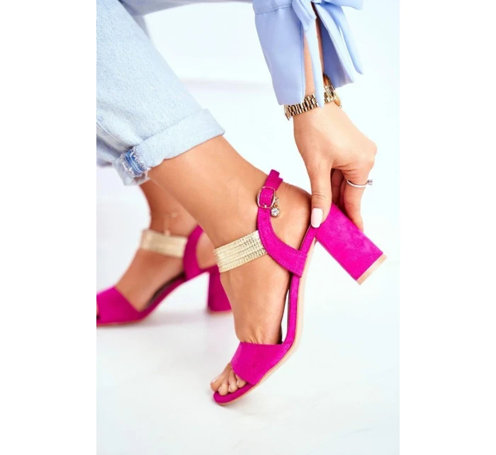 Sandály na podpatku model 196324 Step in style Sandály na podpatku model 196324 Step in style