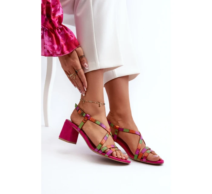 Sandály na podpatku model 198795 Step in style Sandály na podpatku model 198795 Step in style