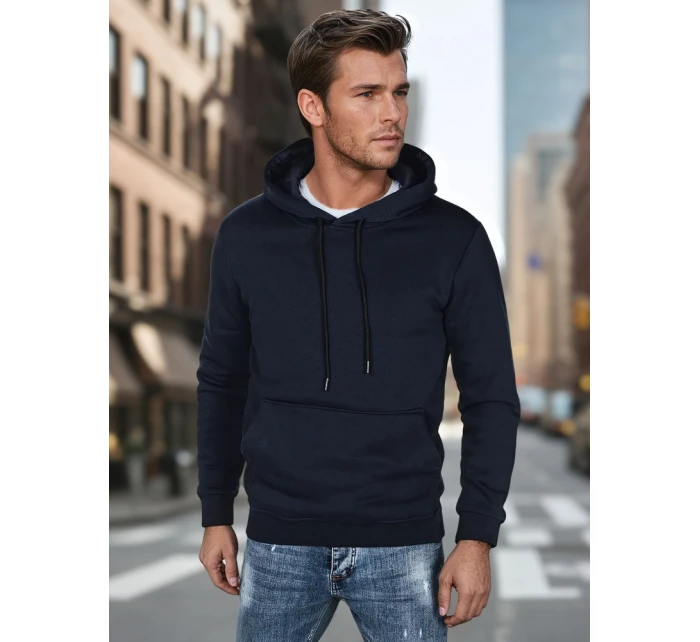 Pánská základní mikina s kapucí tmavě modrá FashionStreet BX5884