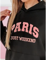 Dámská oversize mikina PARISSIA černá FashionStreet BY1453