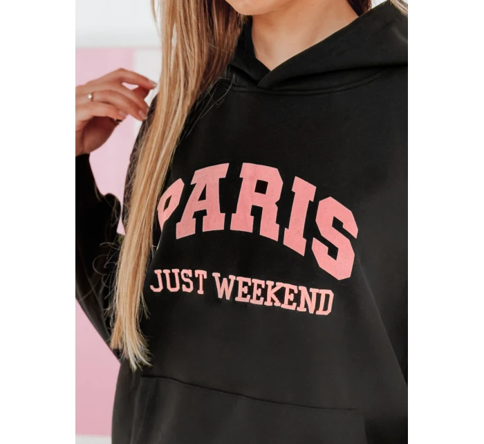 Dámská oversize mikina PARISSIA černá FashionStreet BY1453
