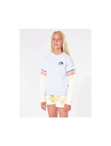 RIP CURL Surf Revival Crew mikina - Dívka - světle šedá RIP CURL Surf Revival Crew mikina - Dívka - světle šedá