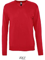 SOL'S Galaxy Men Pánský svetr s výstřihem do V 25.9500 red