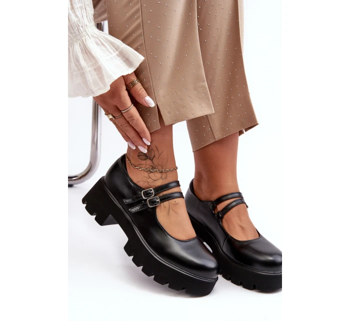 Dámské polobotky na nízkém podpatku černé model 21637810 - Boto