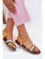 Dámské sandály s se pásky žluté model 21697530 - SERGIO LEONE Dámské sandály s se pásky žluté model 21697530 - SERGIO LEONE